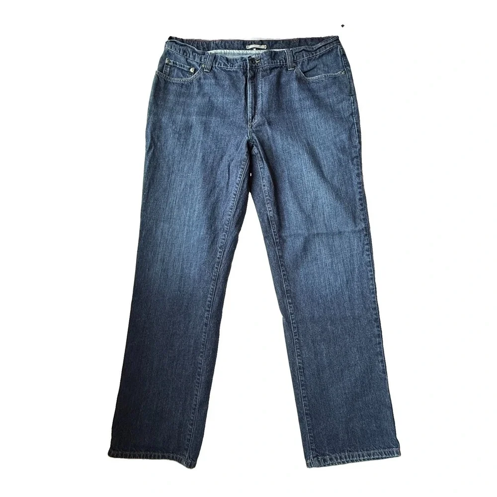 L.L.Bean Mens Jeans 40x34 Blue Classic Fit 100% Cotton Denim Pants